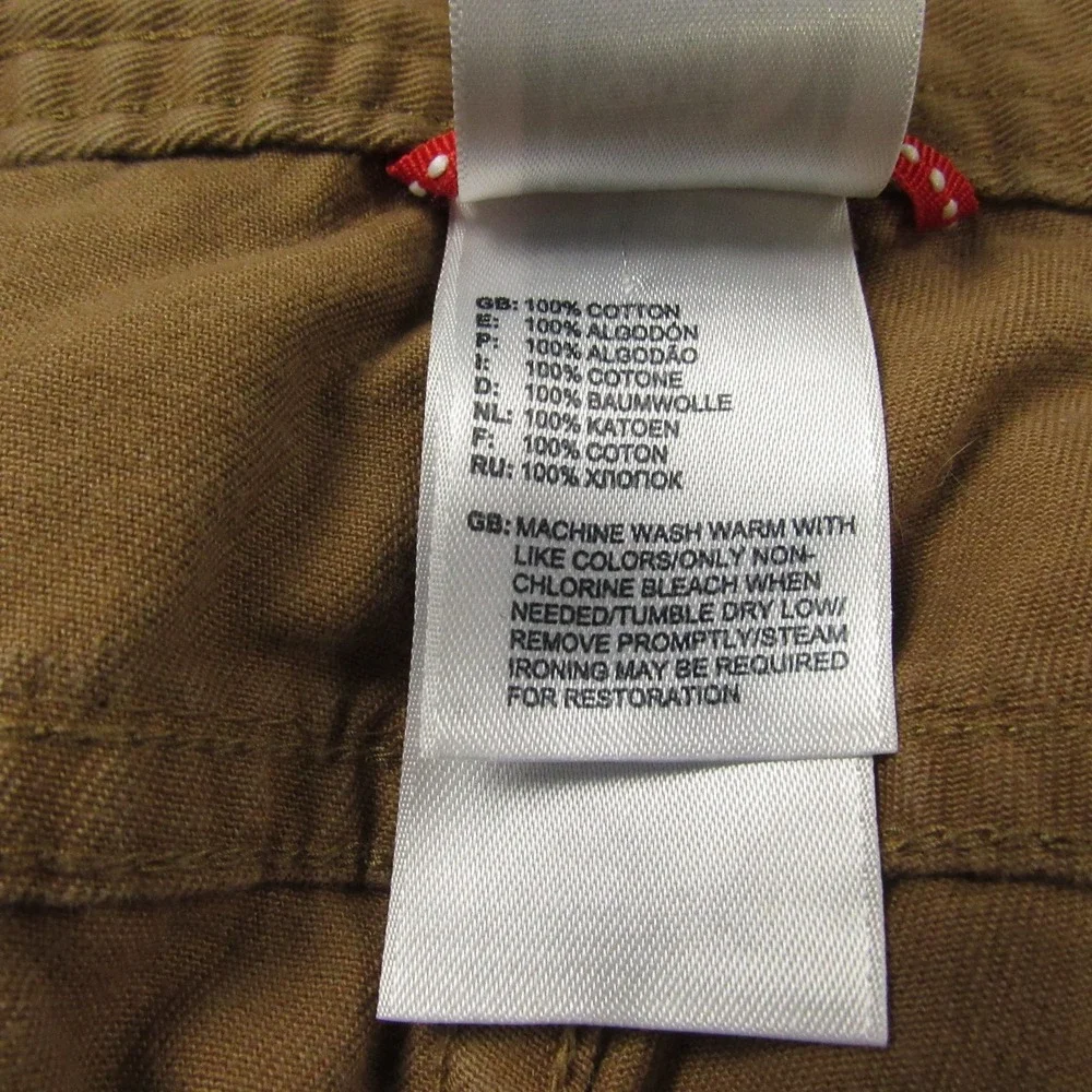 The North Face Mens Brown Khaki Cotton Canvas Cargo Shorts‎ Size 38 Long Utility